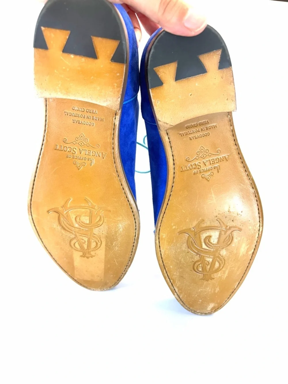 The Office of Angela Scott Blue Lace Up Loafers